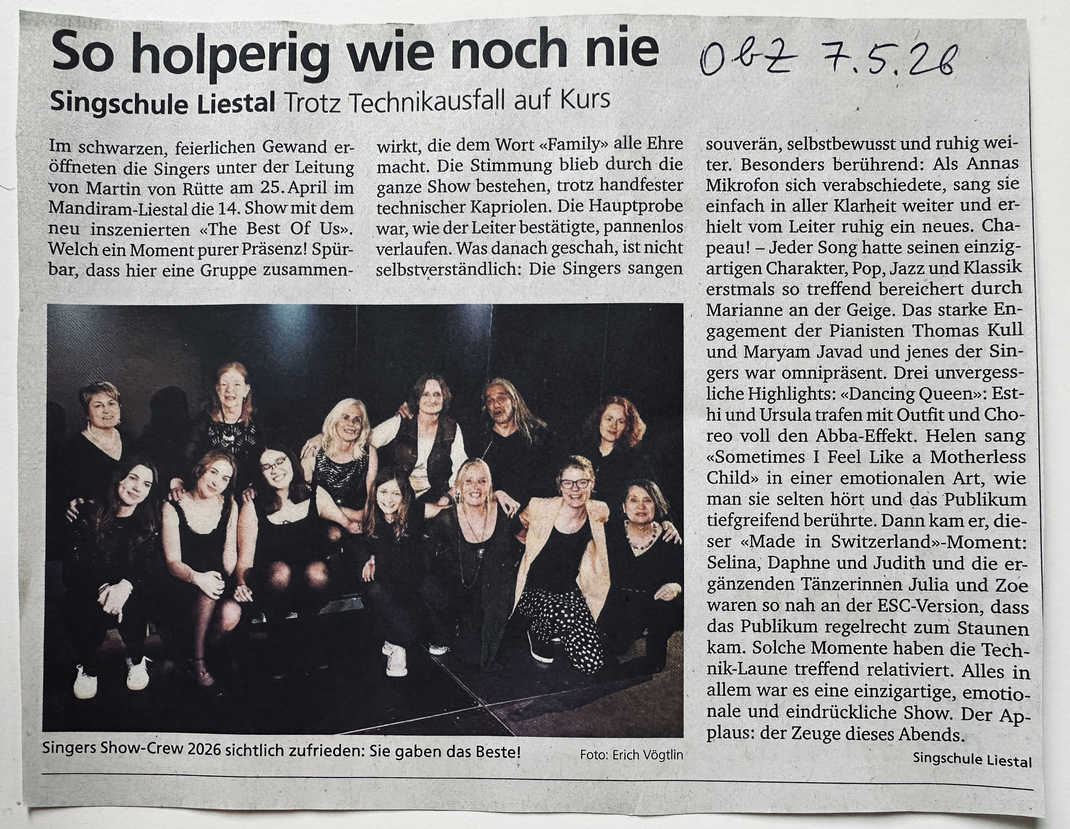 Medien-Rezension: Oberbaselbieter Zeitung - 07.05.2026