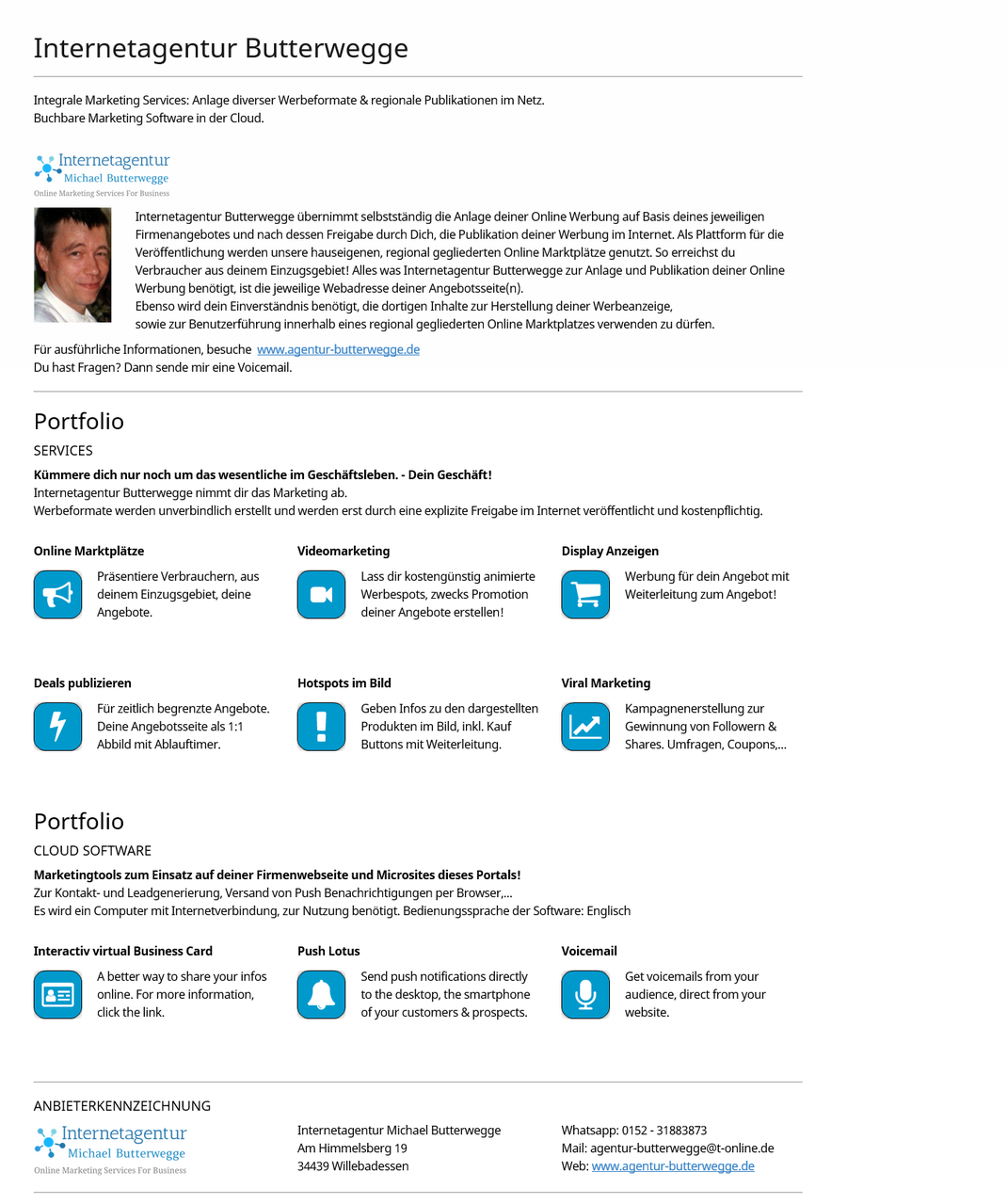 Microsite Screenshot