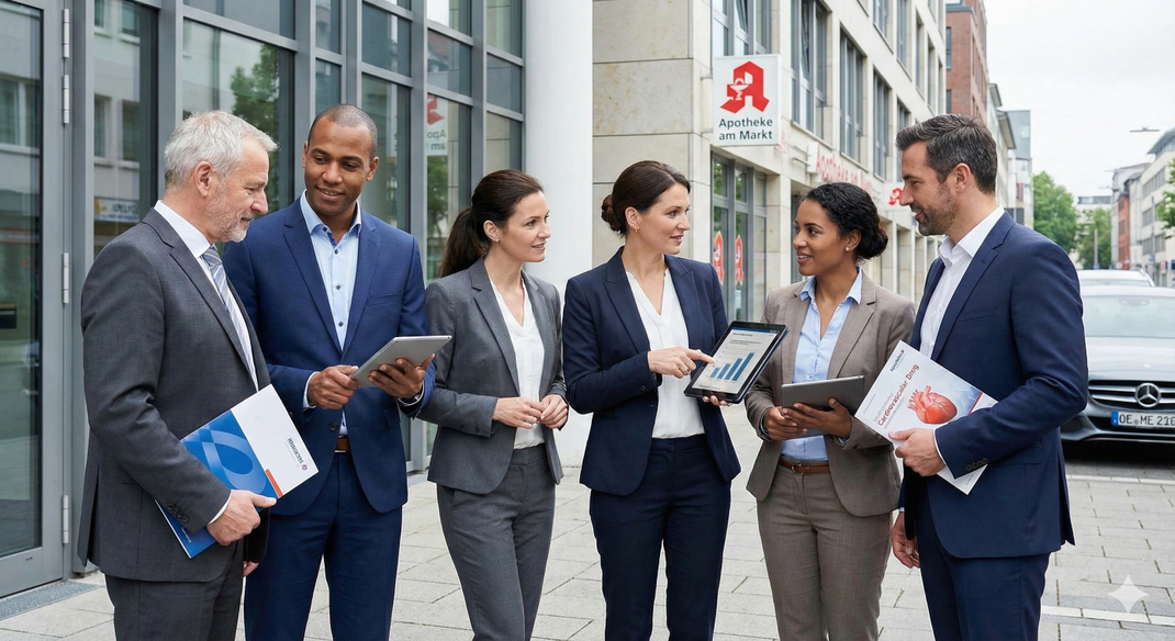 Gruppe von Pharmareferenten