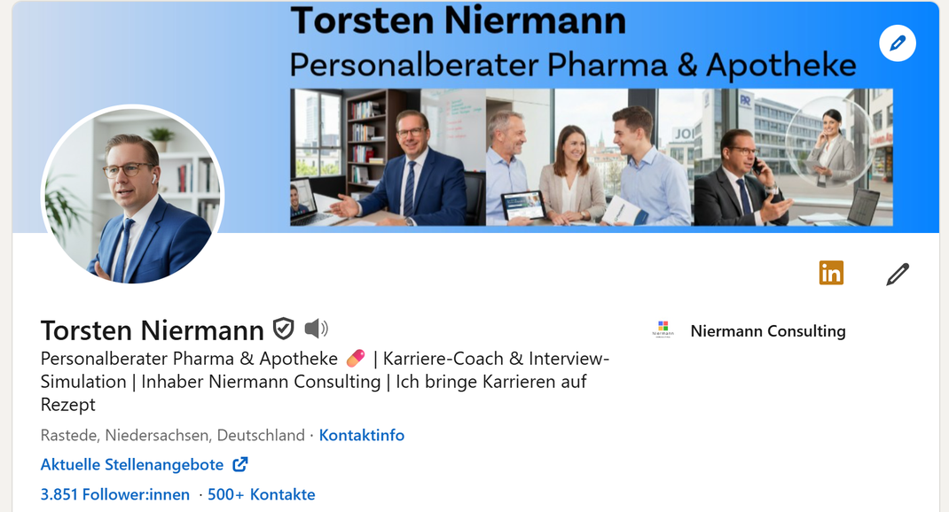 LinkedIn Profil Der Pharmalotse