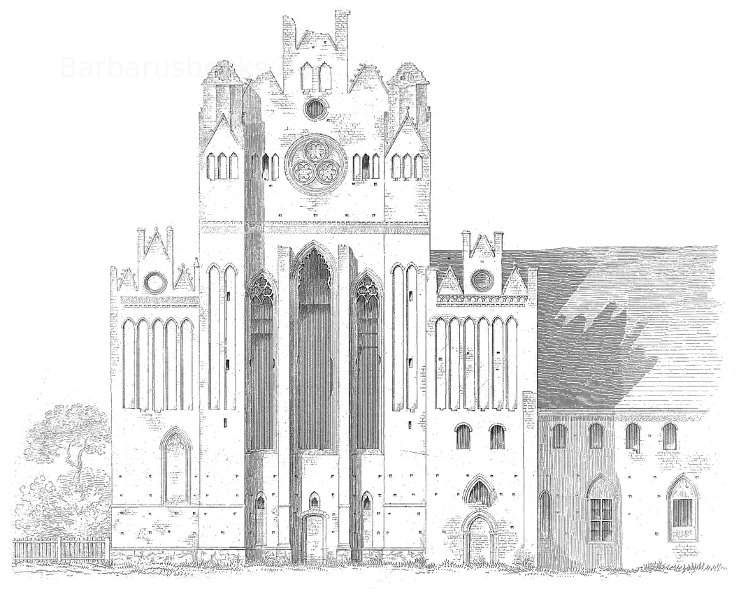 Kirchenschiff Kloster Chorin Zeichnung 19. Jahrhundert