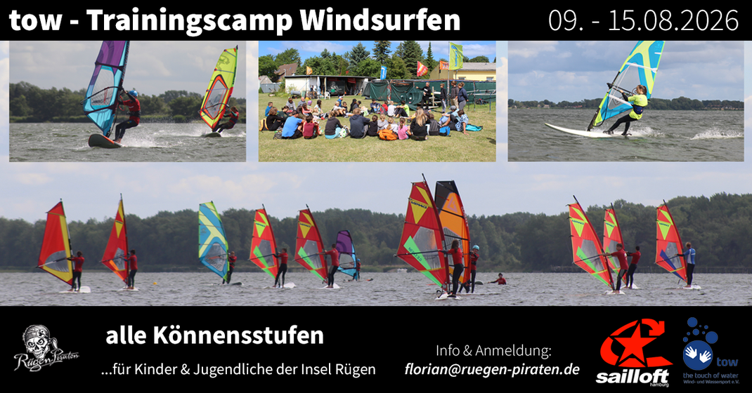Jugendtrainingscamp im Windsurfen - speziell für Kinder und Jugendlich der Insel Rügen