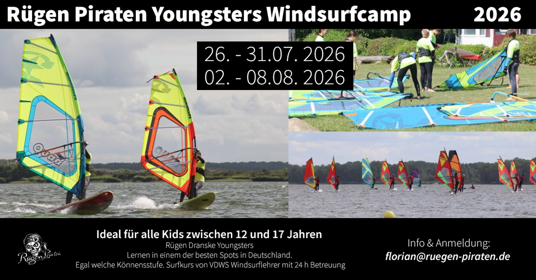 Unsere Nachwuchscamps im Windsurfen - für alle Level geeignet