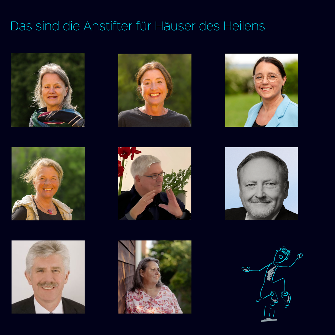 Die Anstifter: Dr. Anke Schmietainski, Carolin Linge, Diana Rudolph, Ralph Liesen, Heidi Herbig, Werner Nothdurft, Andrea Linneck und Knubbelkurt