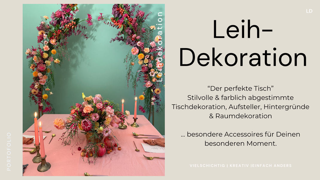 Eventfloristik Kiel, Eventdesign Schleswig-Holstein, Traubogen mieten