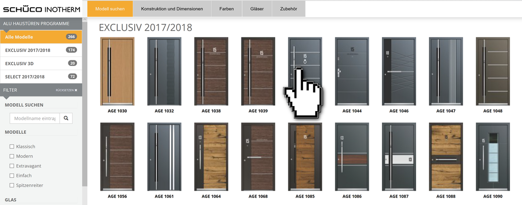Alu Haustüren online konfigurieren in Eschweiler - Anfrage senden Inotherm