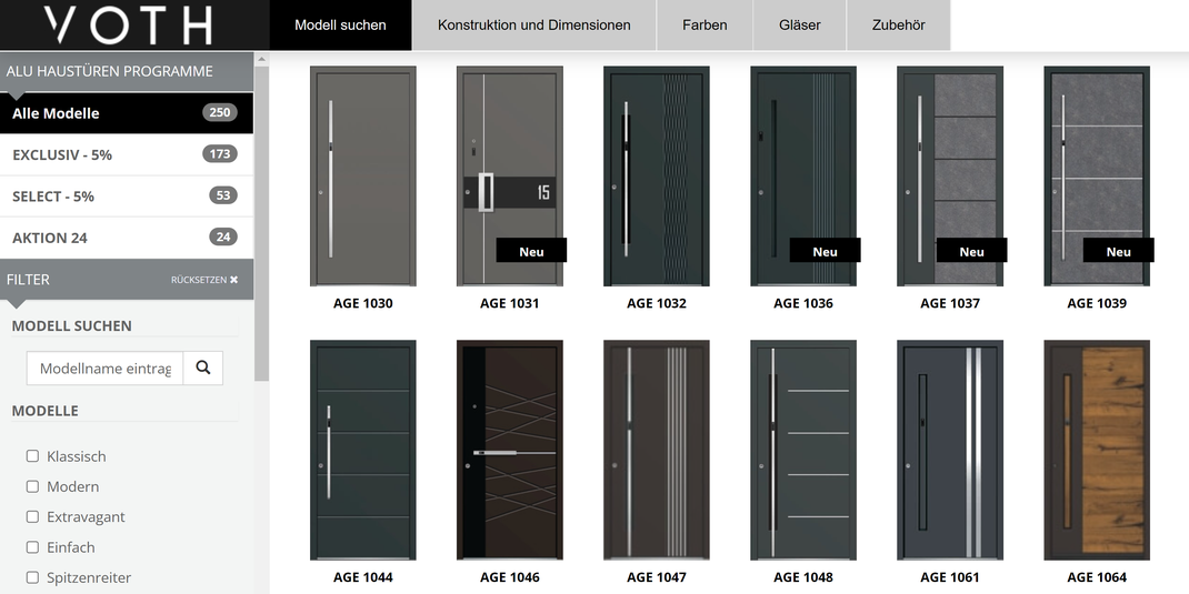 Haustüren Konfigurator von Schüco und Inotherm Aluminium Haustüren