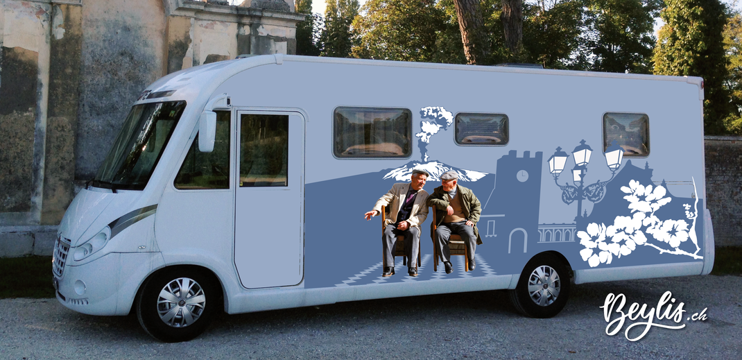 Reise und Wohnmobil Beschriftungen Folierungen nach deinem Gusto