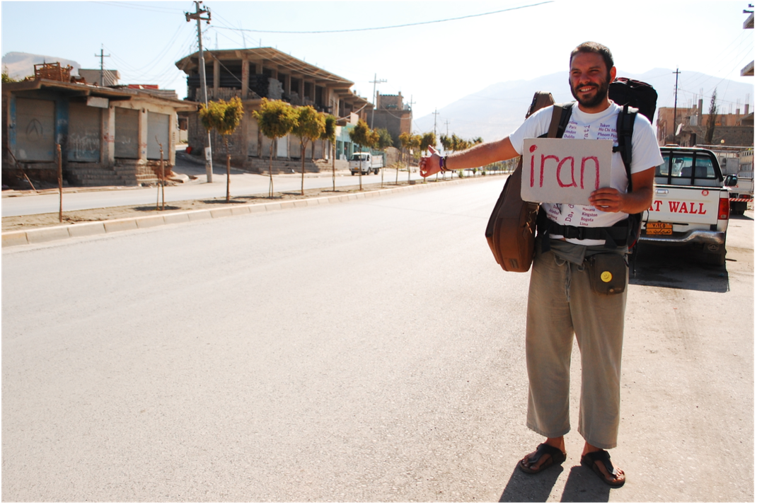 Tomislav Perko hitchhiking to Iran