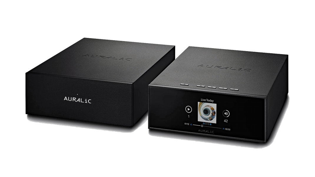 Auralic S1 mit optionalem Netzteil.