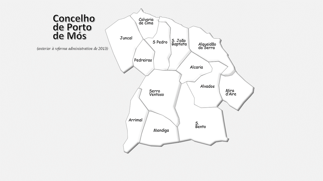 Freguesias do concelho de Porto de Mós antes da reforma administrativa de 2013
