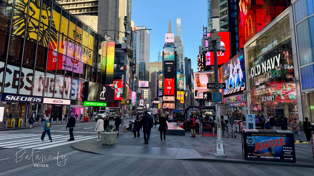 Buntes Farbenspiel am Times Square