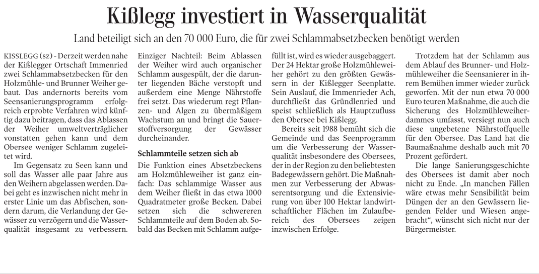 Schwäbische Zeitung vom 29.6.2011