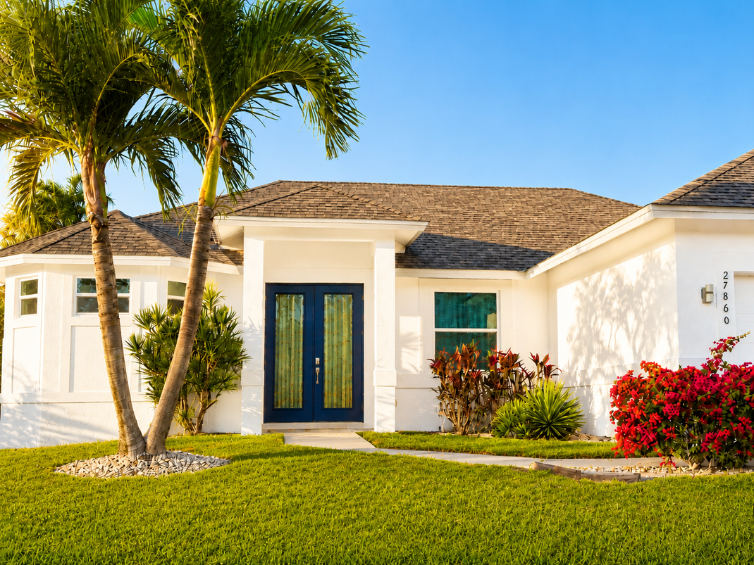 Bonita Beach Villa front yard 