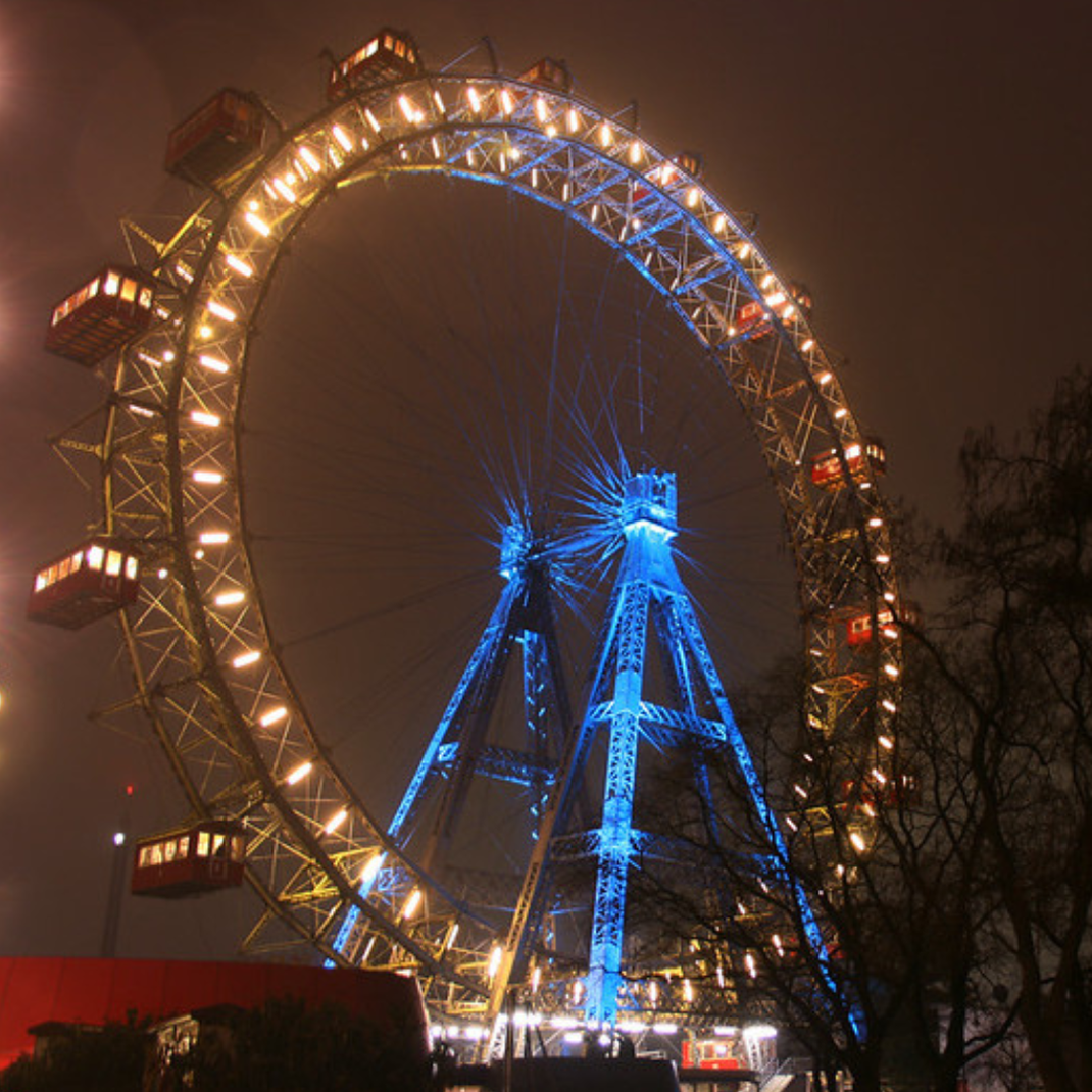 Венское колесо обозрения ( Wiener Riesenrad) -Пратер. Prater. Вена. Австрия