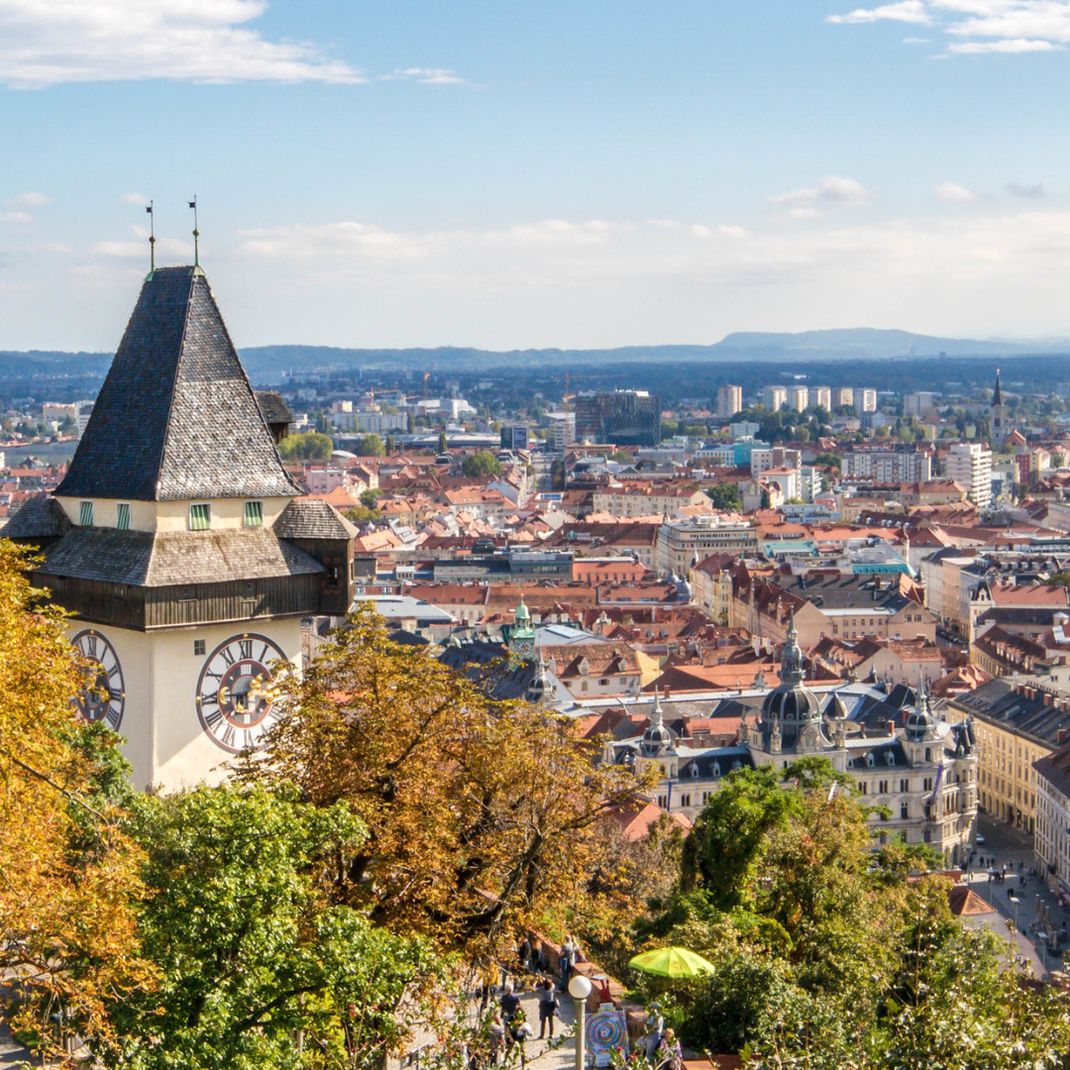 Грац-вид с замка Шлосберг  Фото Штирия. Австрия -Graz. Steiermark  