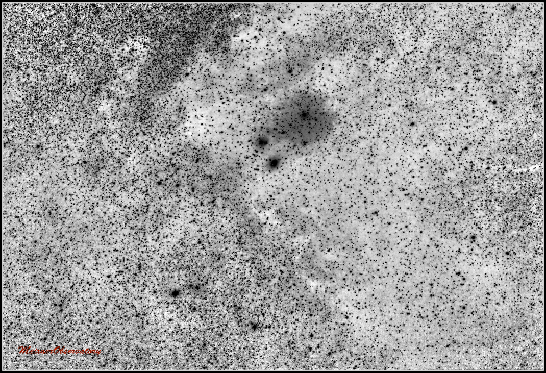  IC 1284, IC 1283, Sh-2 37, VdB 118, NGC6590 und NGC 6595 - invertierte Aufnahme - MeixnerObservatory