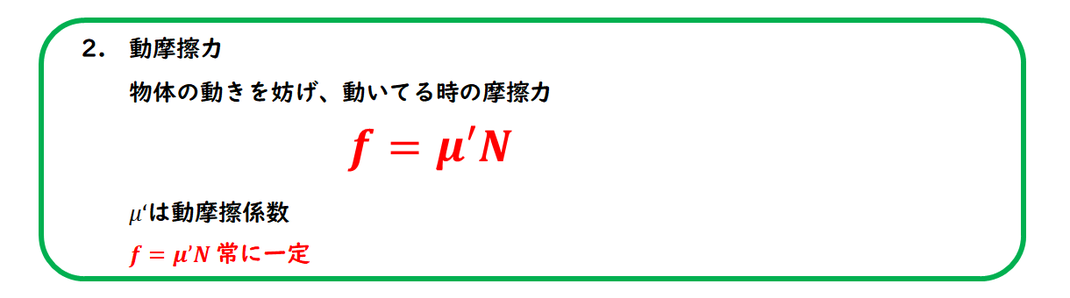 動摩擦力の問題の解き方