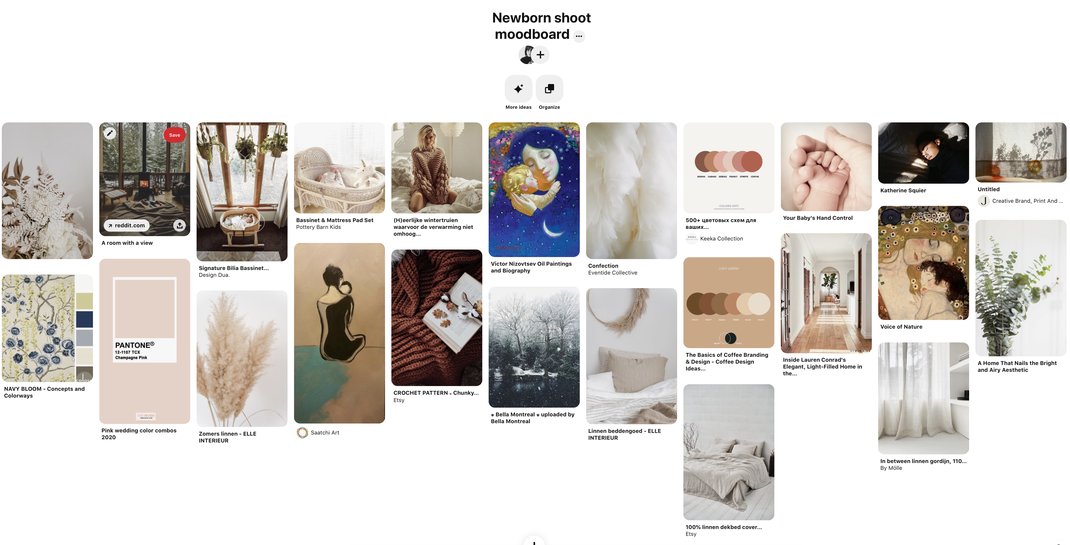 If you present me a mood board like this, I'll know exactly the type of images you're looking for, so instead of copying shots, we will create something unique that also inspires you.
