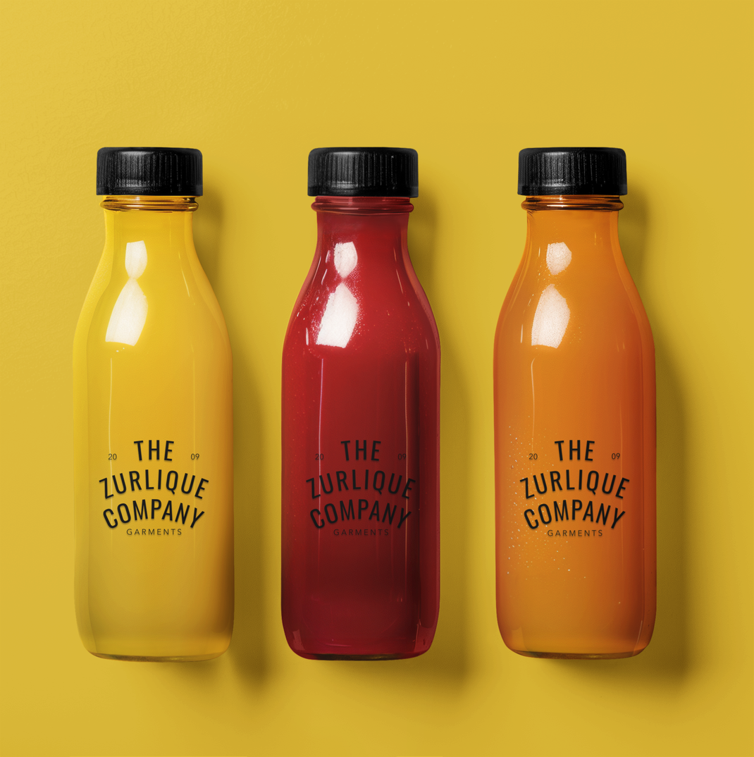 custom-print-three-juice-glass-bottles-placed-on-a-colorful-background