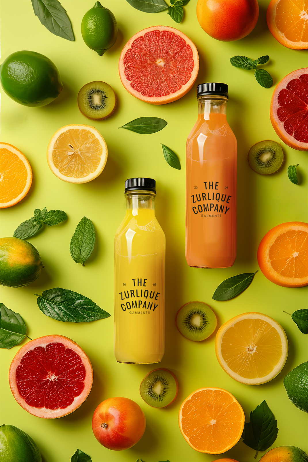 custom-print-of-two-juice-bottles-placed-on-a-background-full-of-fruits