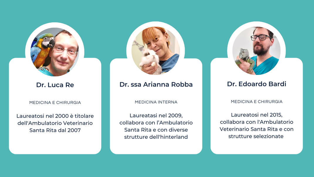 Dottor Luca Re Dottoressa Arianna Robba Dottor Edoardo Bardi