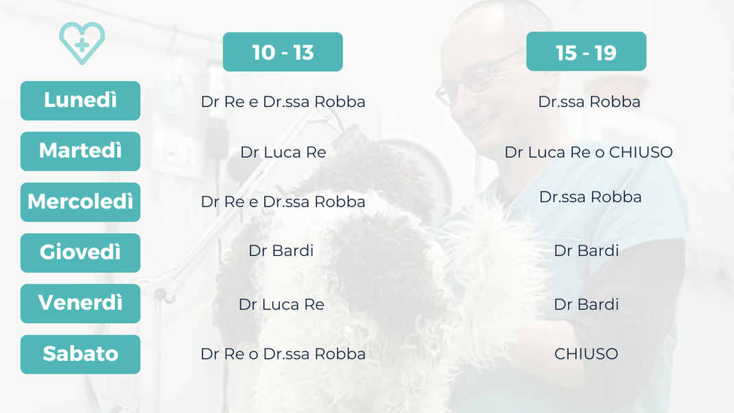 orari Ambulatorio Veterinario del Dottor Luca Re