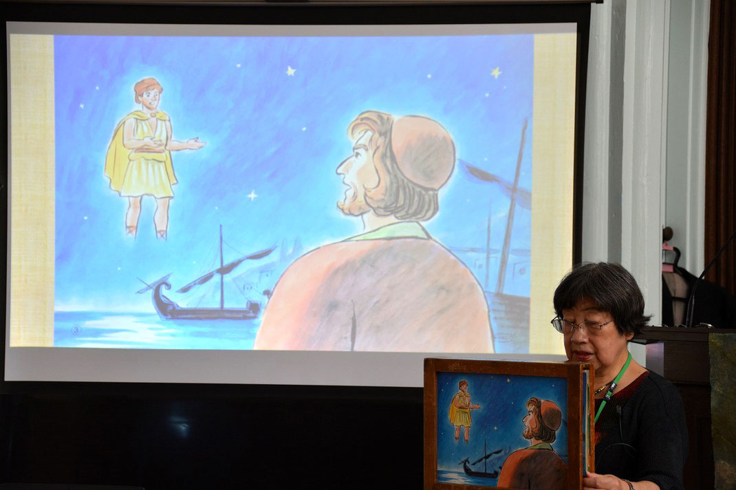 2024年9月29日 　みんなの教会学校の紙芝居はパウロの伝道旅行第二弾でした。「パウロさん、海を渡って、マケドニアに来てください。そして、わたしたちを助けてください」の声がパウロに聞こえて来たところです。全体的に本当に美しいなぁと感動しながら聴いていました。丁寧な準備の積み重ねとお祈りのゆえだなと思わずにおれません。感謝です。o(^-^)o