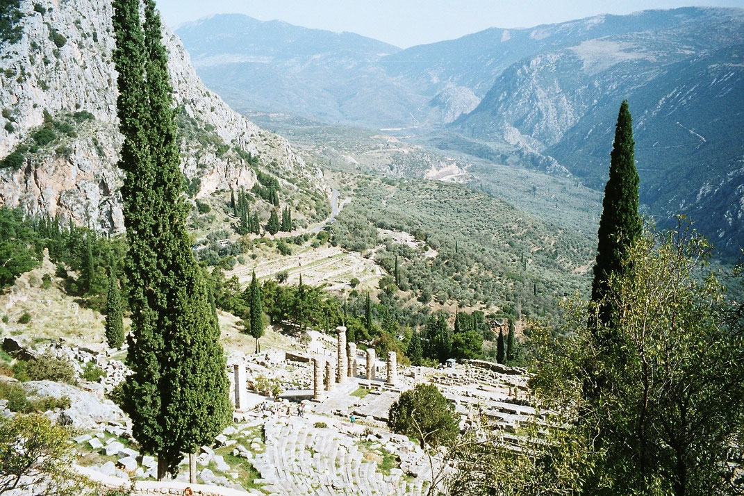 Das Apollon-Heiligtum in Delphi, einst "Nabel der Welt"