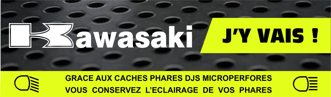 Caches phares moto microperforés KAWASAKI  – protection optique qui conserve la luminosité