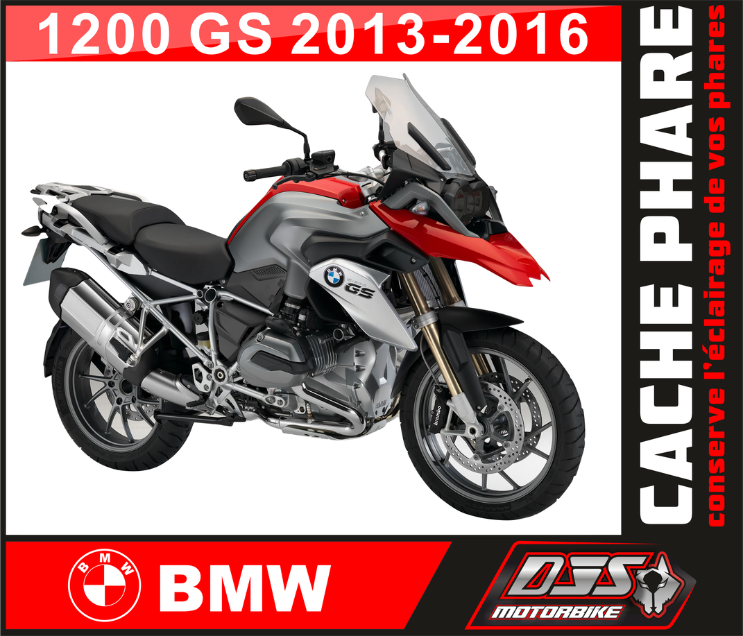 BMW R1200GS / R 1200 GS (2013-2016) DJS motorbike caches phares microperforés