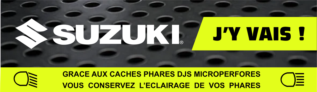Caches phares moto microperforés SUZUKI  – protection optique qui conserve la luminosité