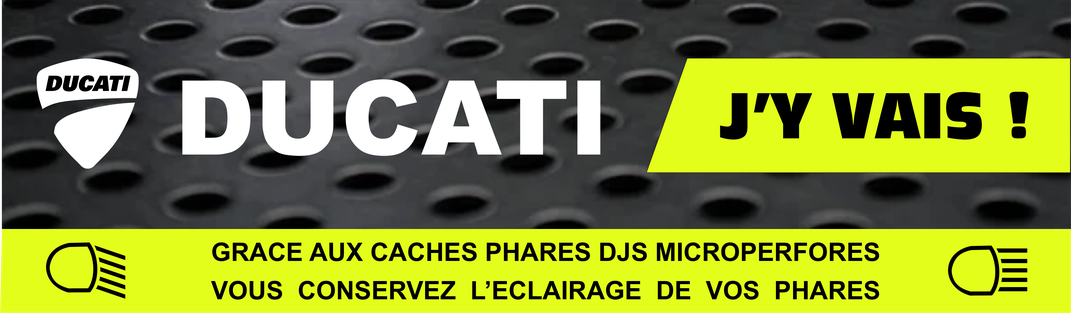 Caches phares moto microperforés DUCATI  – protection optique qui conserve la luminosité