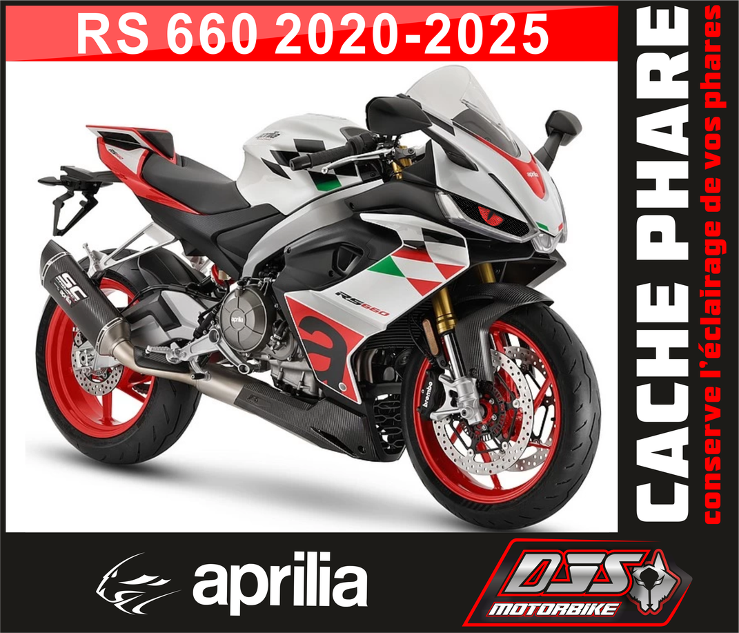 Caches phares microperforés Aprilia RS 660 (2020-2026)– Protection phare moto | DJS Motorbike
