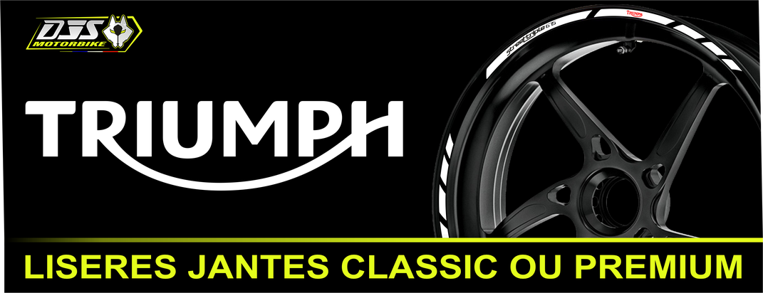 Liserés de jantes moto TRIUMPH – kit adhésif jantes classic ou premium – DJS Motorbike