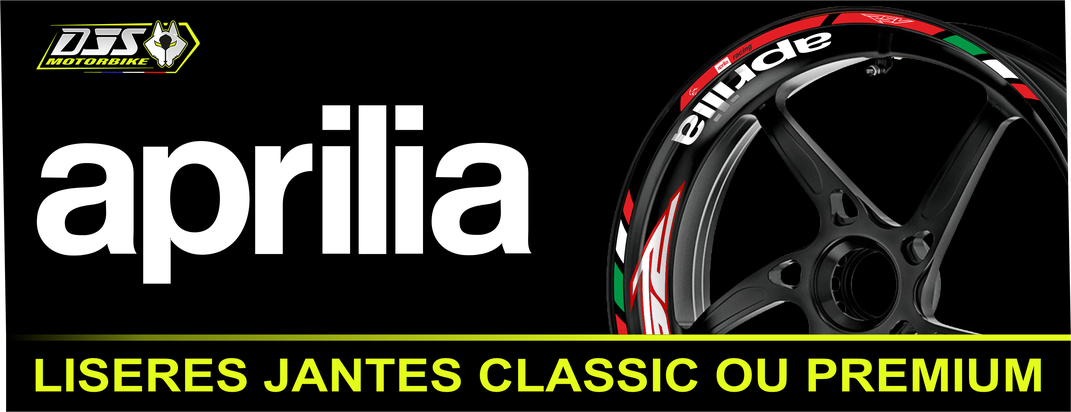 Liserés de jantes Aprilia RS4 RSV4 – adhésifs jantes moto classic ou premium