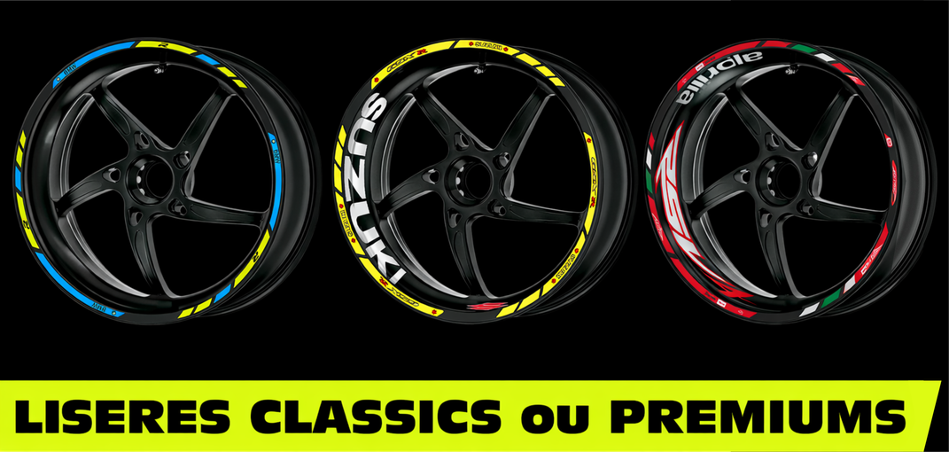 Liserés de jantes moto – kit adhésif jantes classic ou premium – DJS Motorbike