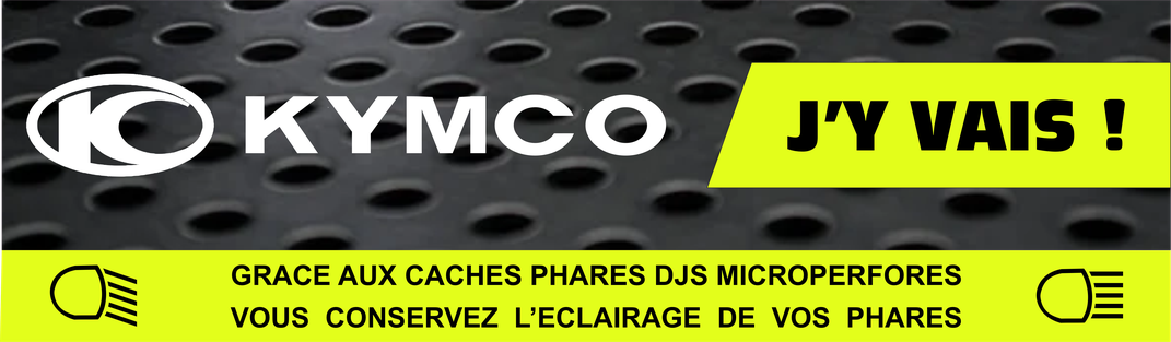 Caches phares moto microperforés KYMCO  – protection optique qui conserve la luminosité
