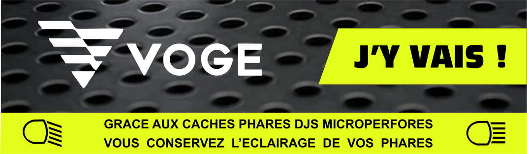 Caches phares moto microperforés VOGE  – protection optique qui conserve la luminosité
