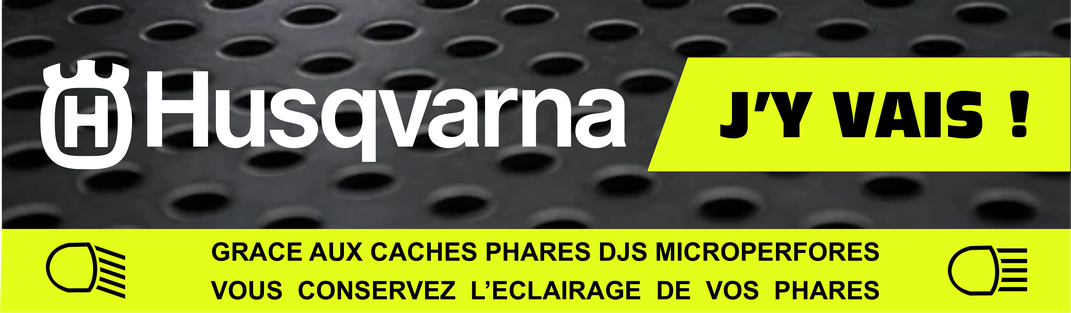 Caches phares moto microperforés HUSQVARNA  – protection optique qui conserve la luminosité