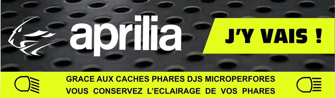Caches phares moto microperforés APRILIA  – protection optique qui conserve la luminosité