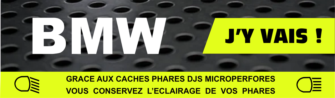 Caches phares moto microperforés BMW  – protection optique qui conserve la luminosité
