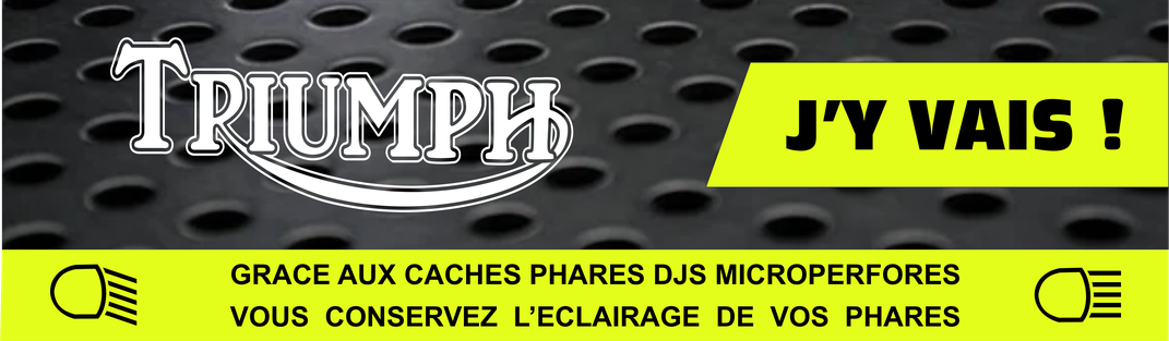 Caches phares moto microperforés TRIUMPH  – protection optique qui conserve la luminosité
