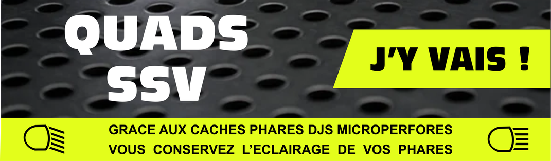 Caches phares moto microperforés QUAD et SSV  – protection optique qui conserve la luminosité