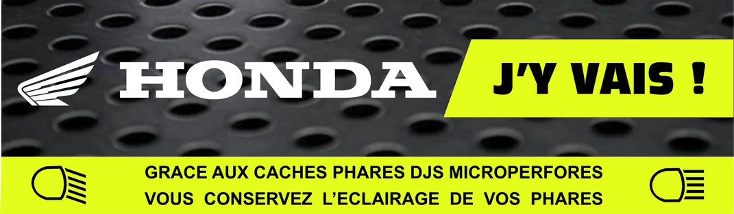 Caches phares moto microperforés HONDA  – protection optique qui conserve la luminosité