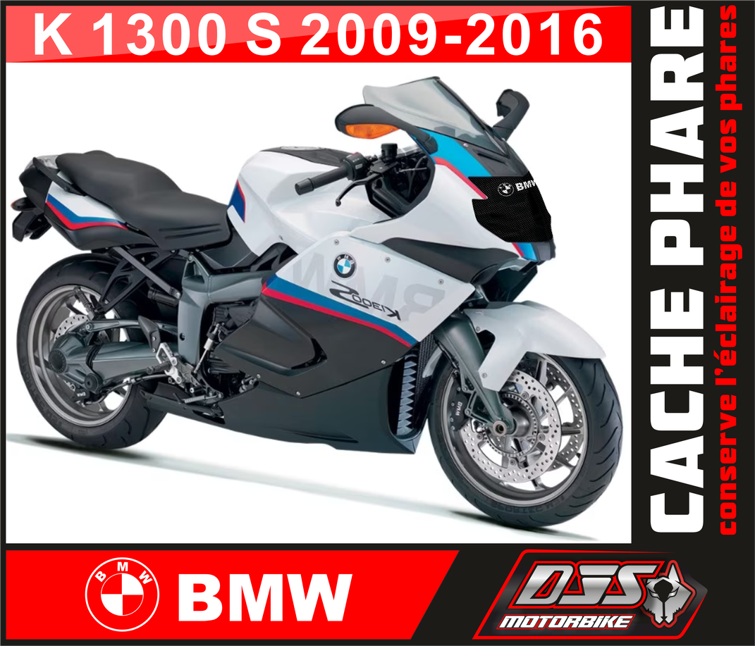 Caches phares microperforés BMW K1300S (2009-2016) – Protection phare moto | DJS Motorbike