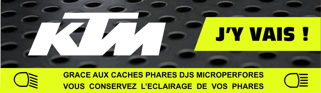 Caches phares moto microperforés KTM  – protection optique qui conserve la luminosité