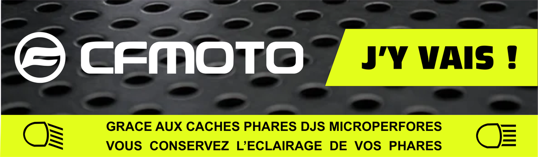 Caches phares moto microperforés CFMOTO  – protection optique qui conserve la luminosité
