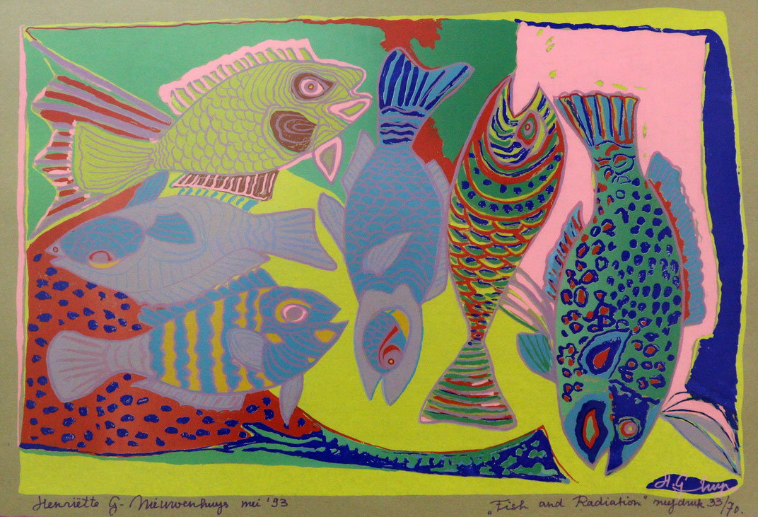 Fish and Radiation - (Serigrafie) 60 x 80 cm