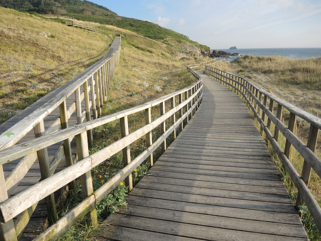 Mein Caminho Portugues begann am Steg von Purto und endet am Steg von Strand in Finisterre. 